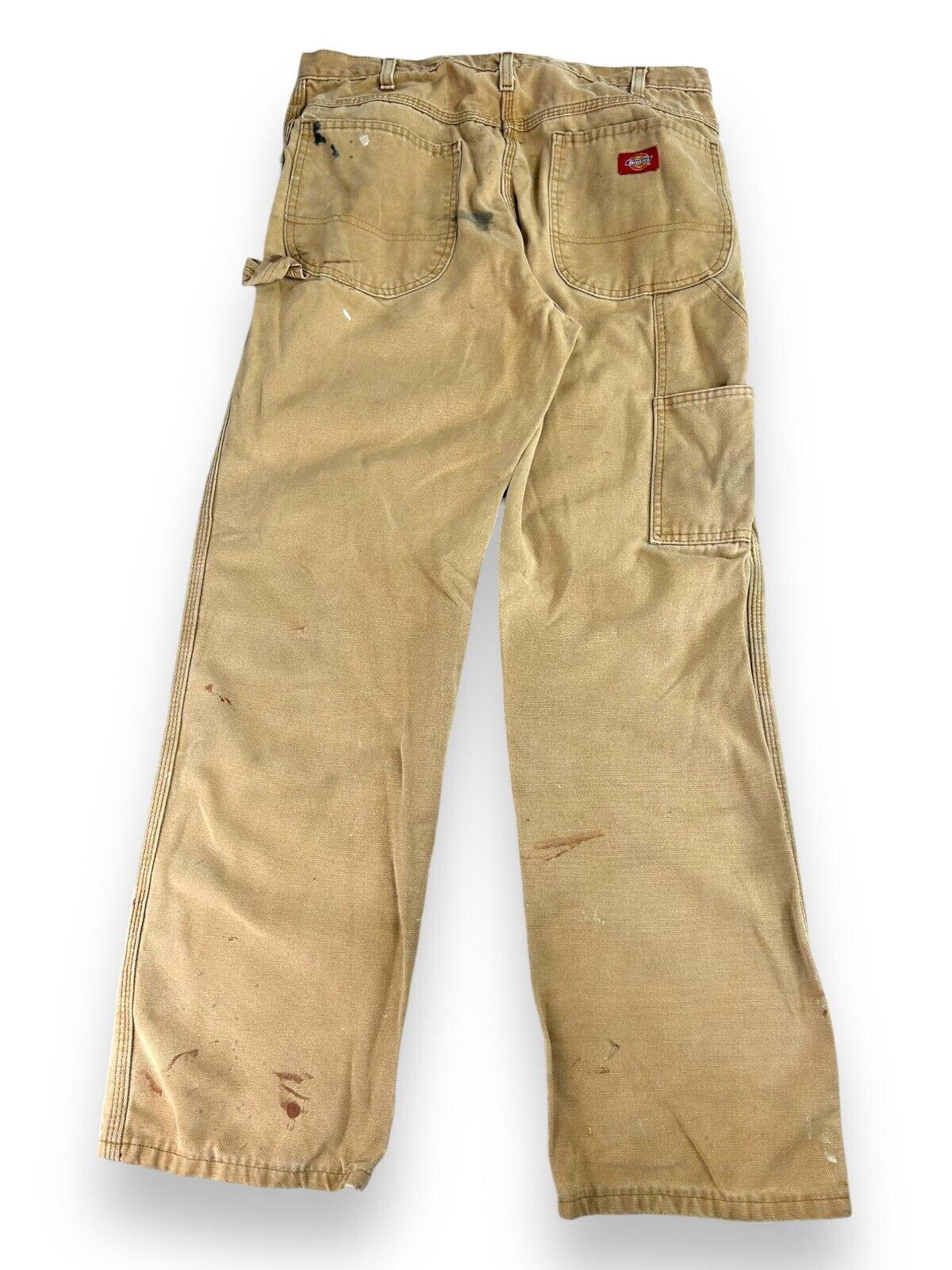 Vintage Dickies Canvas Work Wear Carpenter Pants Size 33W Beige