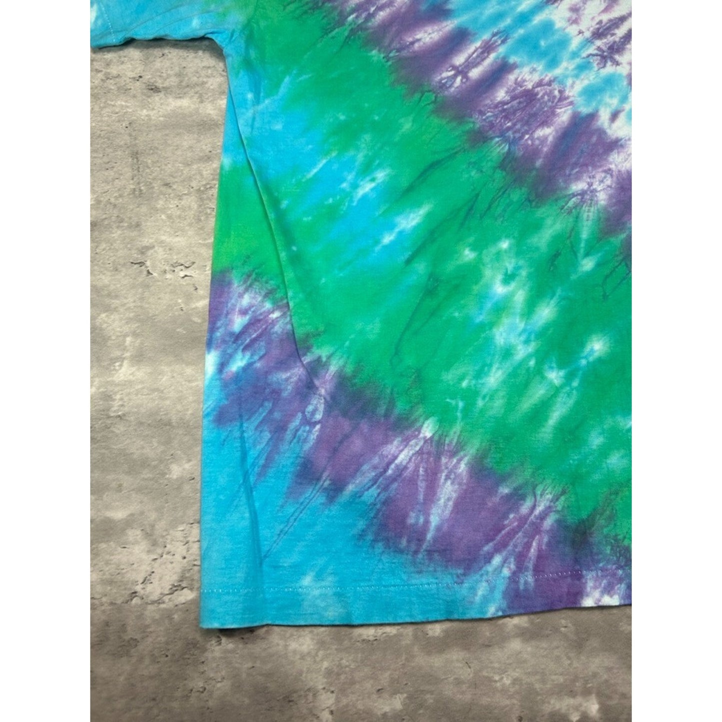 Vintage 1991 Moody Blues Tye Dye Graffiti Spellout Rock Music T-Shirt Size XL