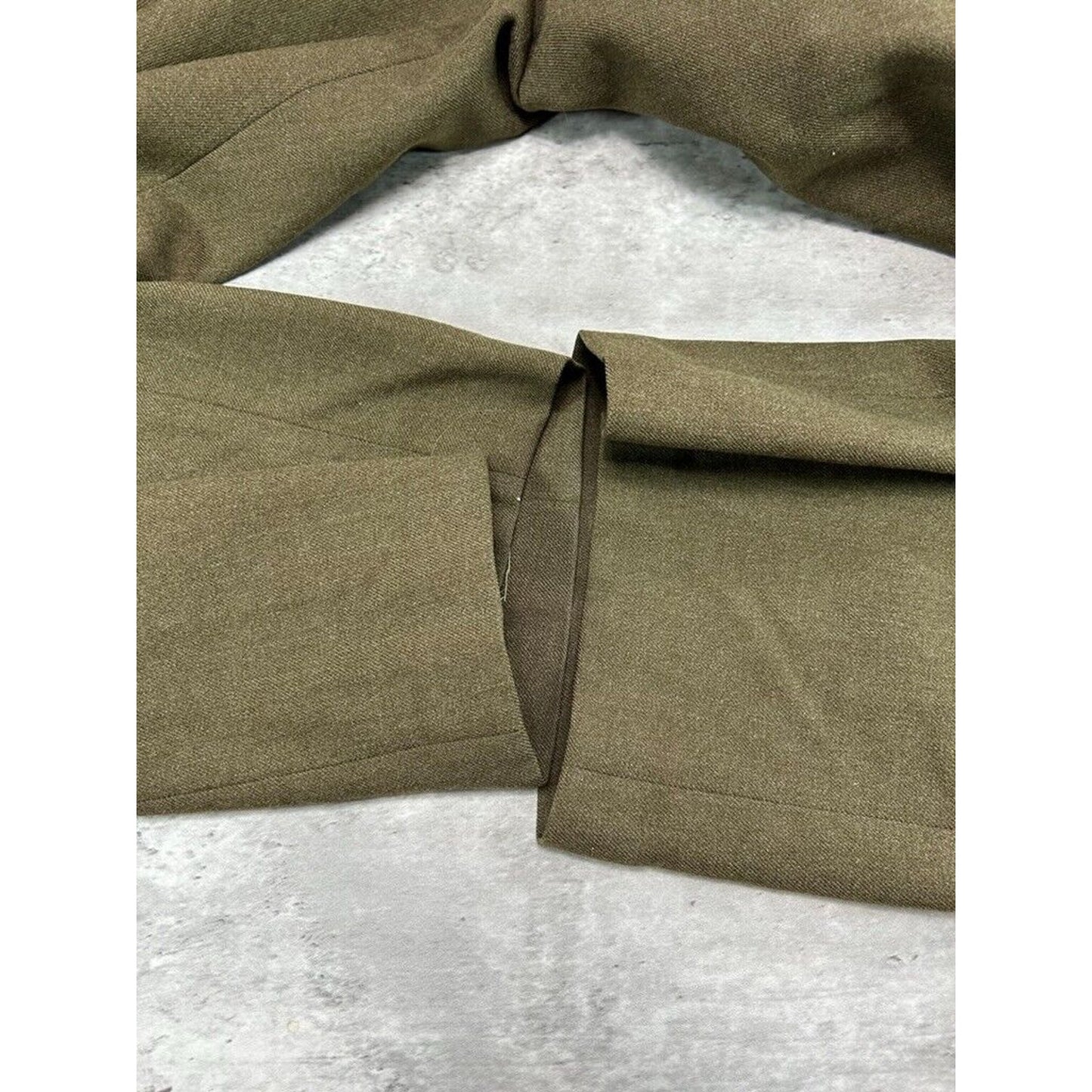Vintage 1950s Wool Army Trouser Style Pants Size 32 Green