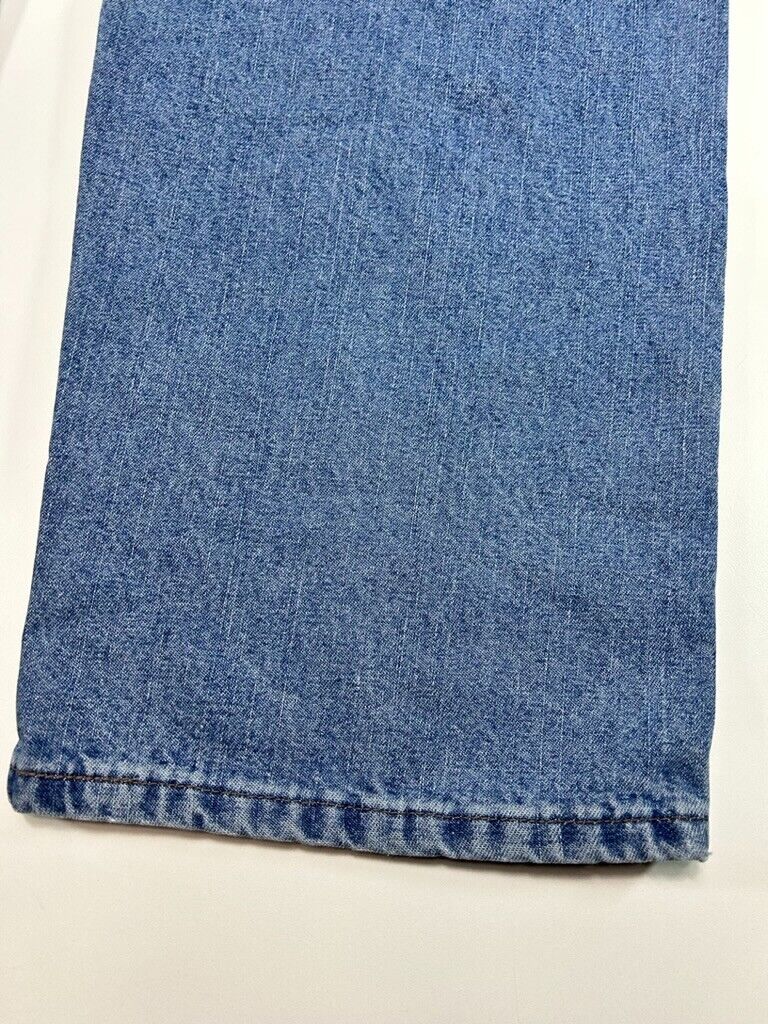 Vintage Wrangler Jeans Medium Wash Denim Workwear Carpenter Pants Size 35