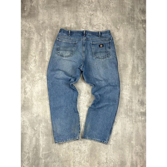 Vintage Dickies Medium Wash Denim Workwear Pants Size 38 Blue