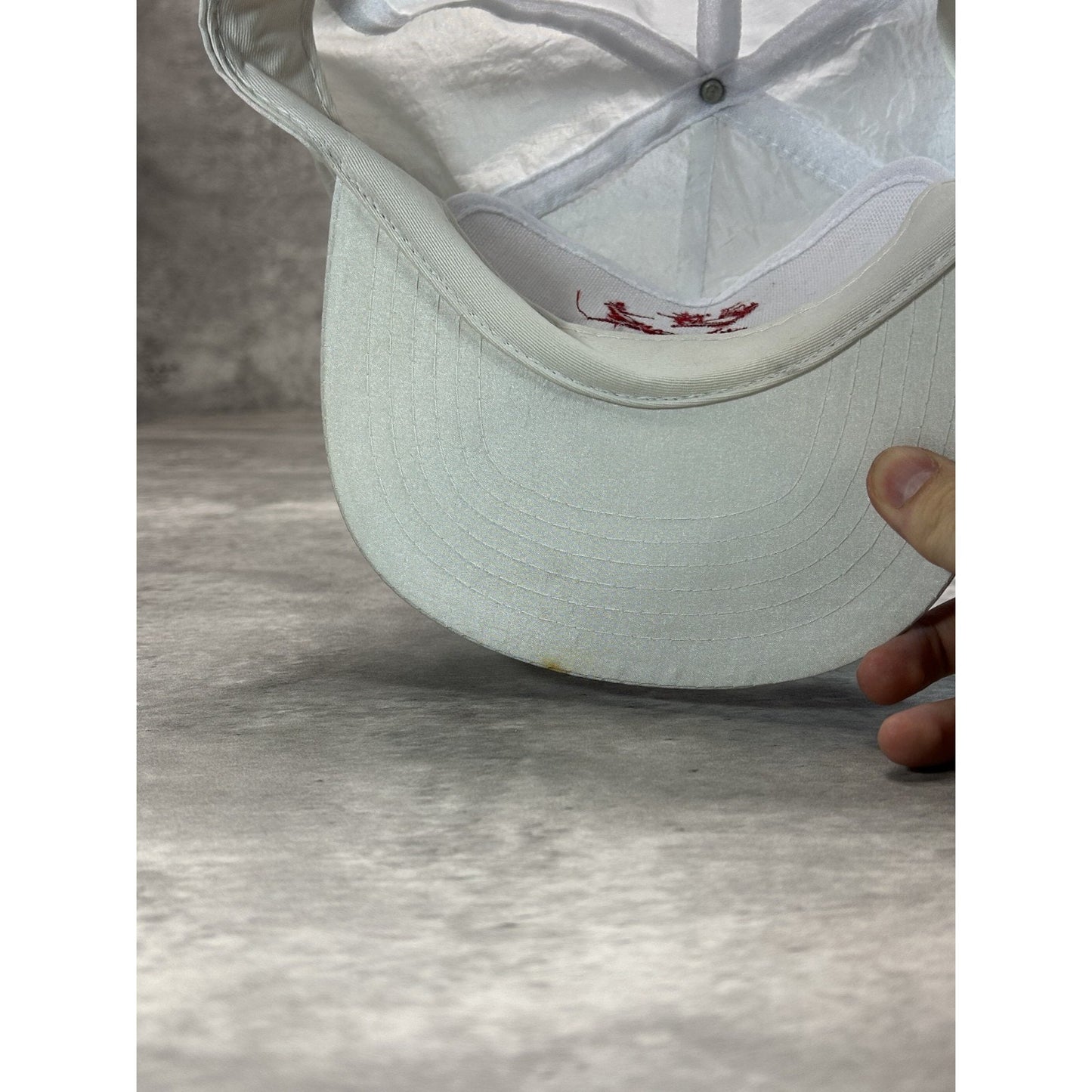 Vintage 80s/90s Snowbirds Embroidered Spellout Nylon Snapback Hat OSFA