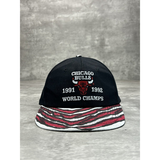 Vintage 1992 Chicago Bulls NBA World Champs Embroidered Snapback Hat OSFA