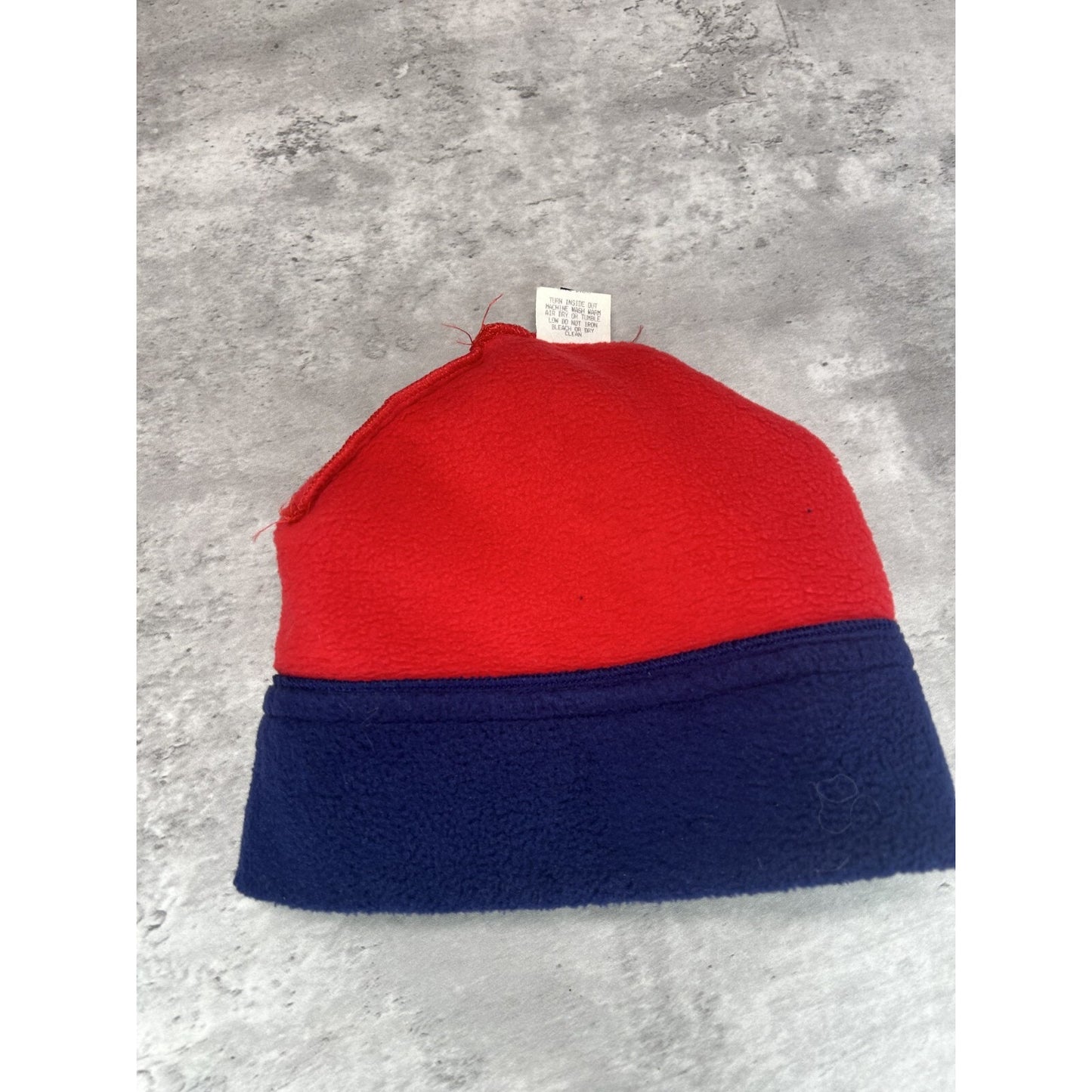 Vintage 90s Patagonia Embroidered Patch Two Tone Beanie Hat OSFA Red/Blue