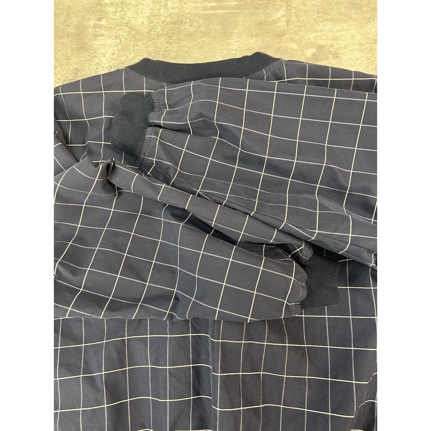 Vintage PING Tall Grass Golf Club Checkered Print Pullover Nylon Jacket Sz Large