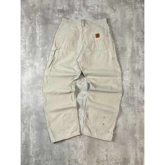 Vintage Carhartt Loose Original Fit Canvas Workwear Carpenter Pants Size 31