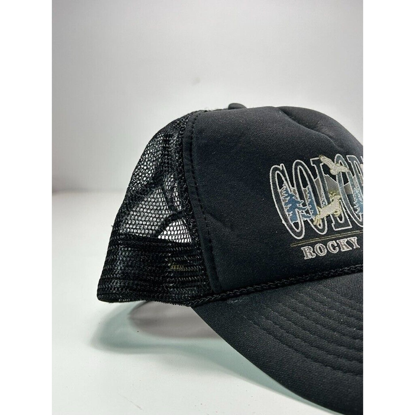 Vintage 80s/90s Colorado Rocky Mountains Graphic Trucker Snapback Hat OSFA