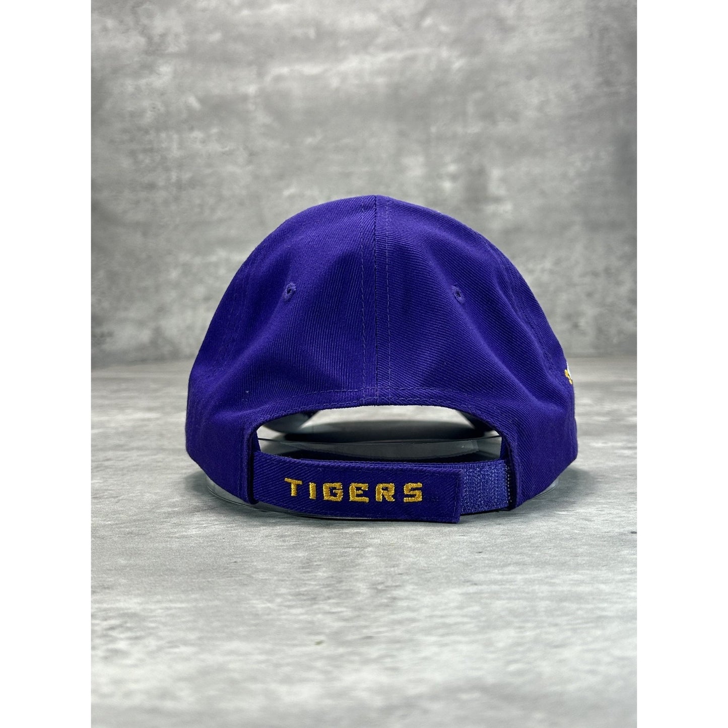LSU Tigers NCAA National Champs Embroidered Football Strapback Hat OSFA Purple