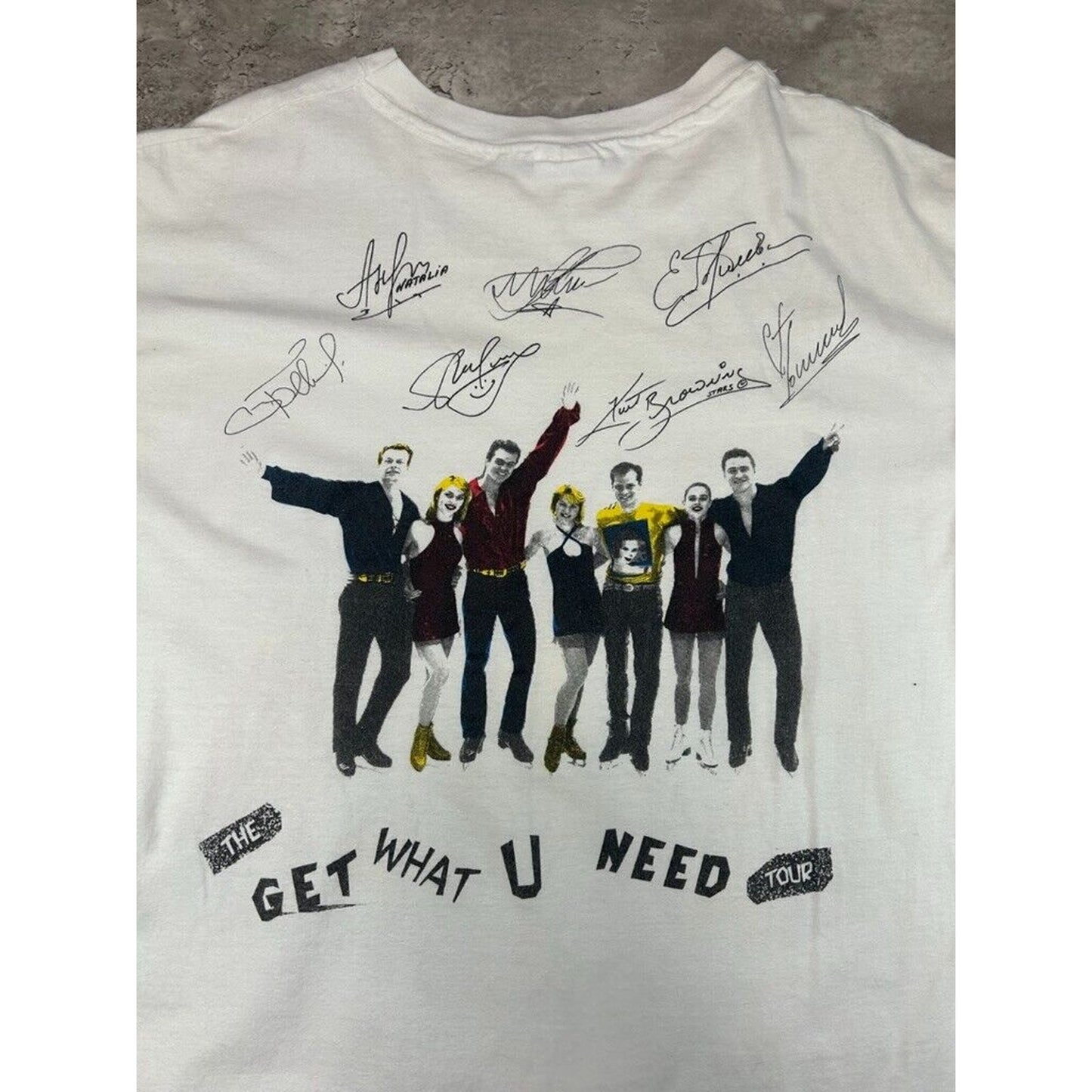 Vintage 90s Stars On Ice Get What You Need Music Graphic T-Shirt Size XL