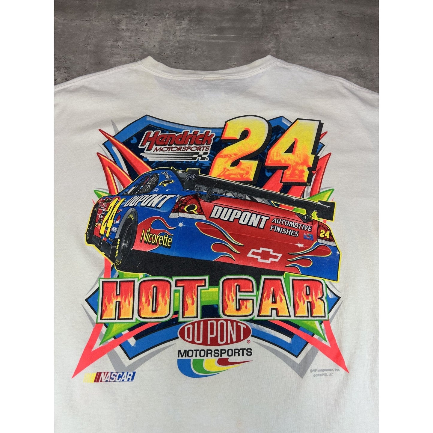 Jeff Gordon #24 Dupont Racing Nascar Race Car Graphic T-Shirt Size 2XL