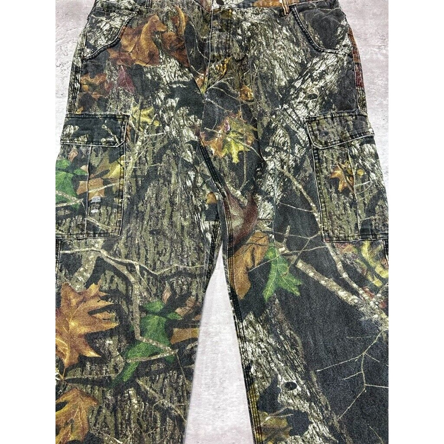 Vintage Wolf Mountain Mossy Oak Break Up Hunting Camo Cargo Pants Size 41