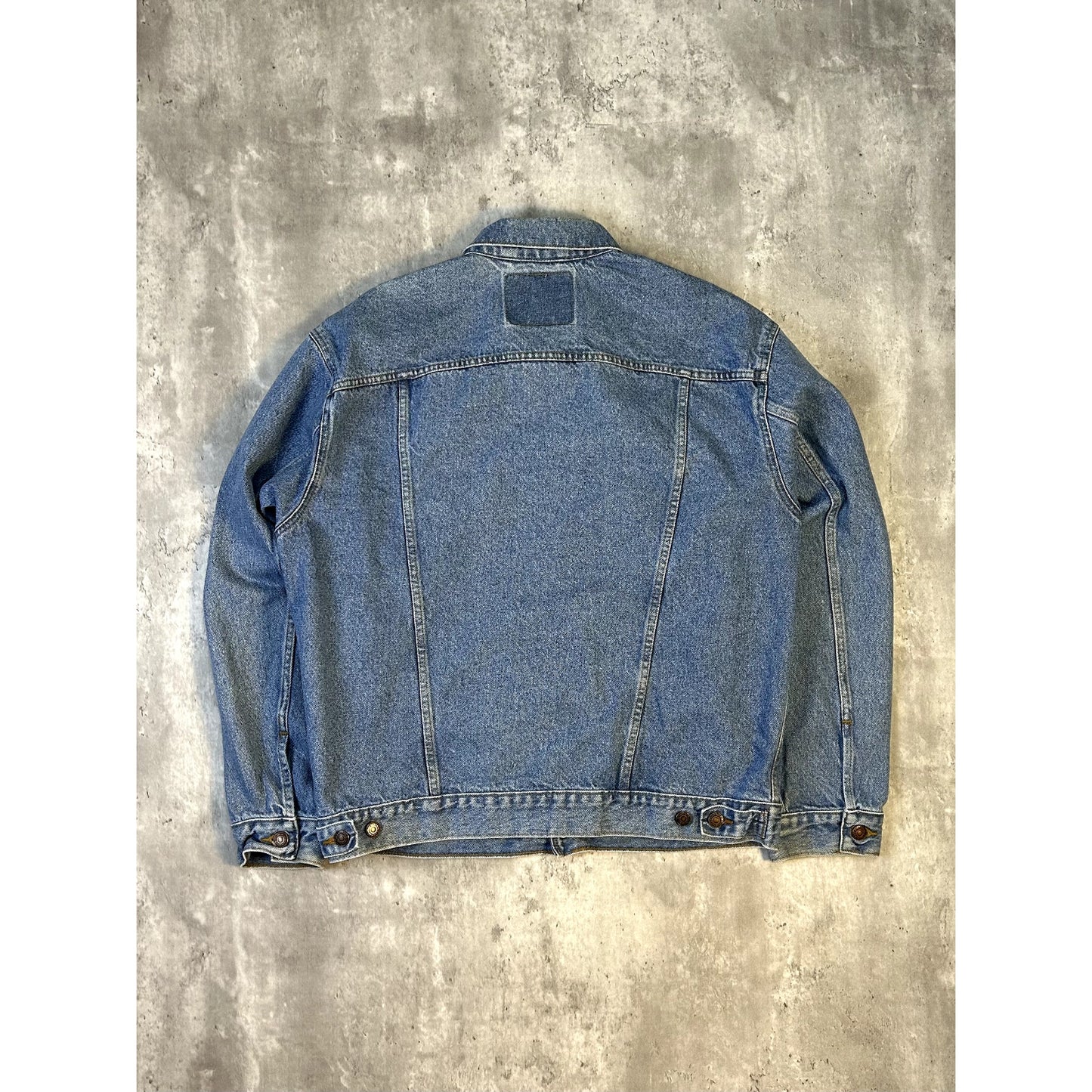 Vintage 90s Levis Red Tab Medium Wash Denim Type 3 Trucker Jacket Size Large