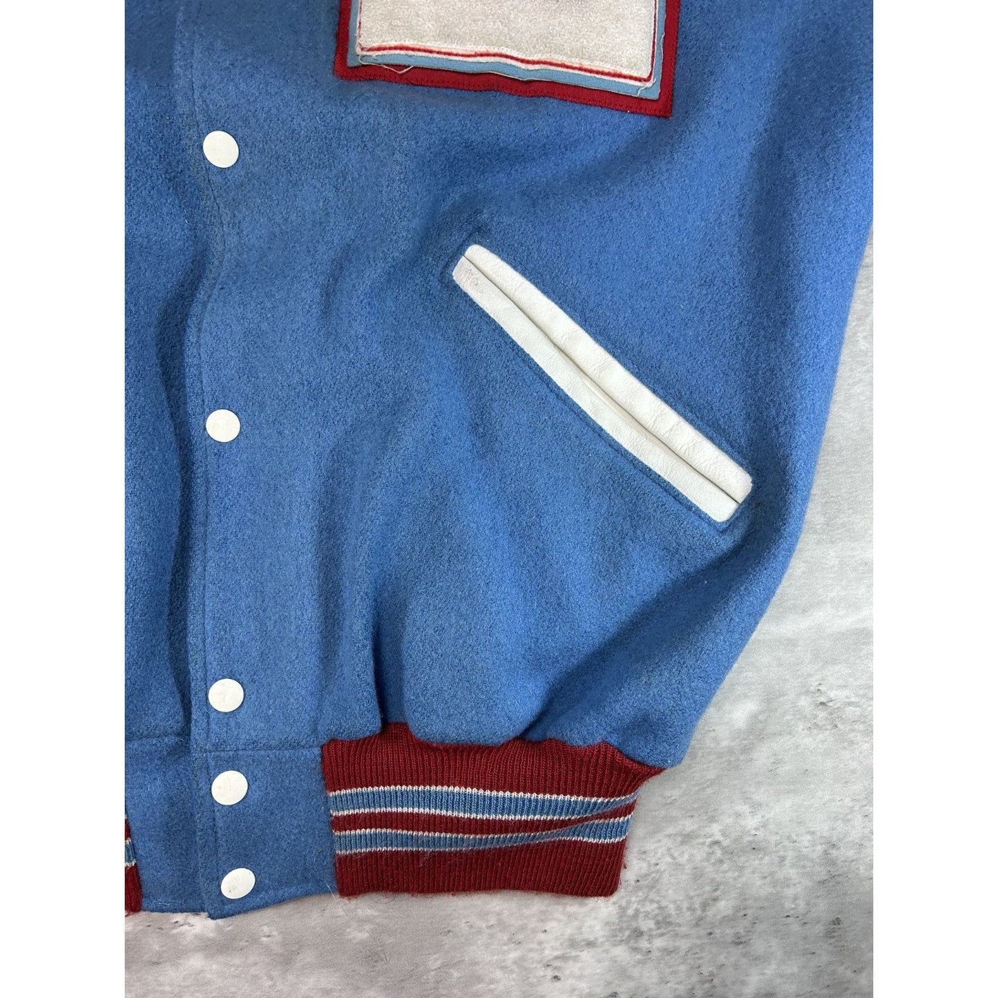 Vintage 80s/90s Eastwood Varsity Embroidered Patches Varsity Jacket Size LT