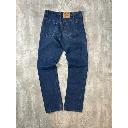 Vintage 80s Levis Orange Tab Dark Wash Denim Pants Size 31 Blue