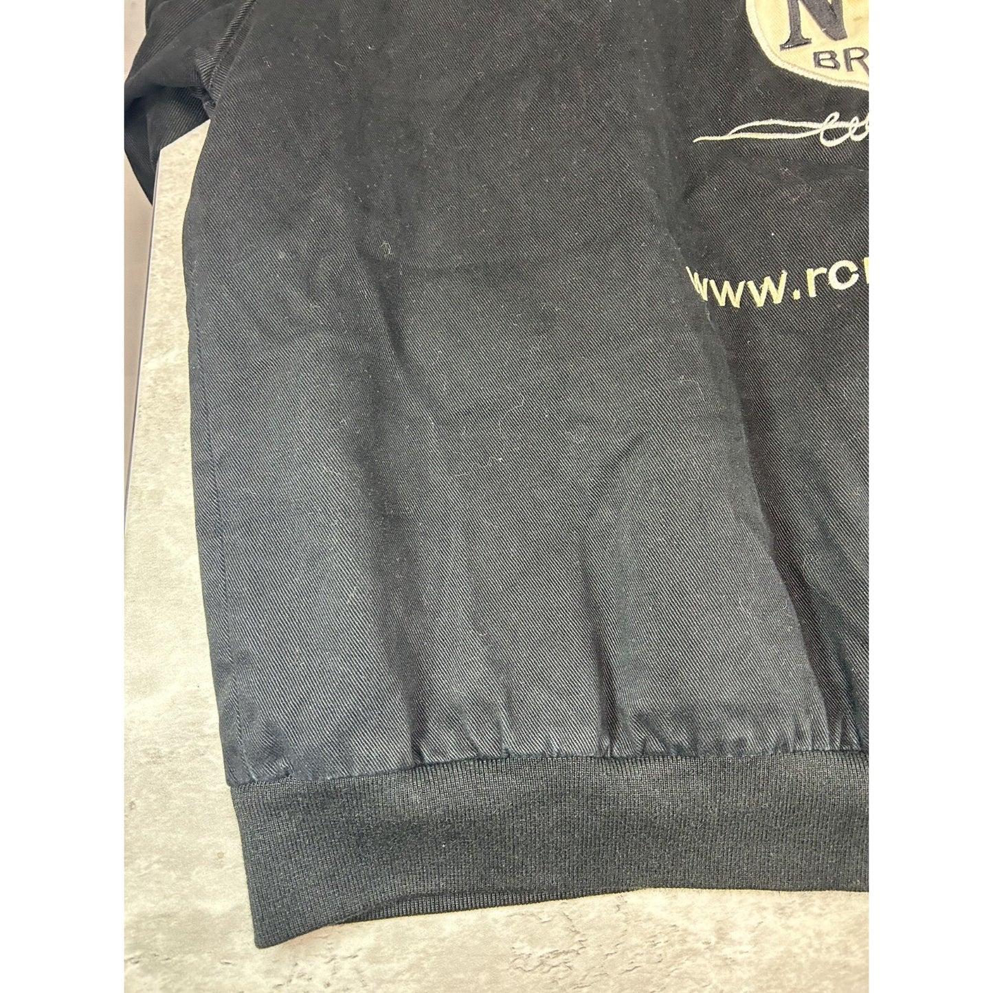 Vintage Jeff Hamilton Jack Daniels Embroidered Nascar Race Jacket Size 3XL Black
