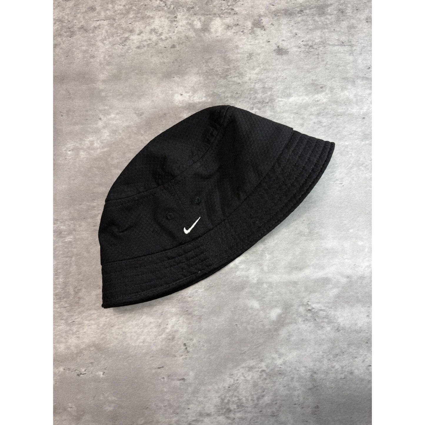 Vintage 90s Nike Embroidered Swoosh Bucket Hat OSFA Black