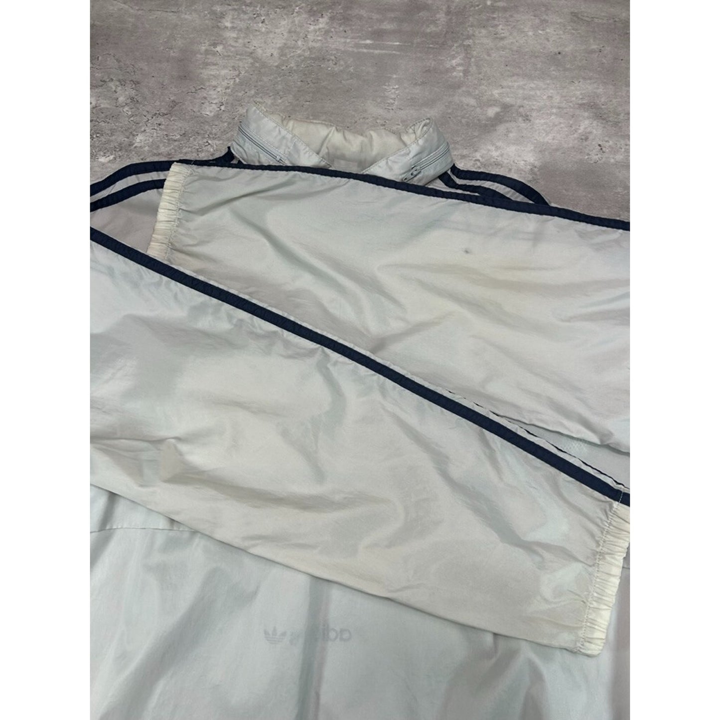 Vintage 90s Adidas Embroidered Spellout Nylon Windbreaker Jacket Size XL