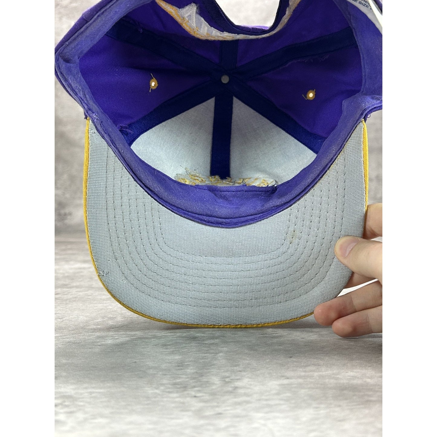 Vintage 90s Minnesota Vikings NFL Embroidered Logo Football Snapback Hat OSFA
