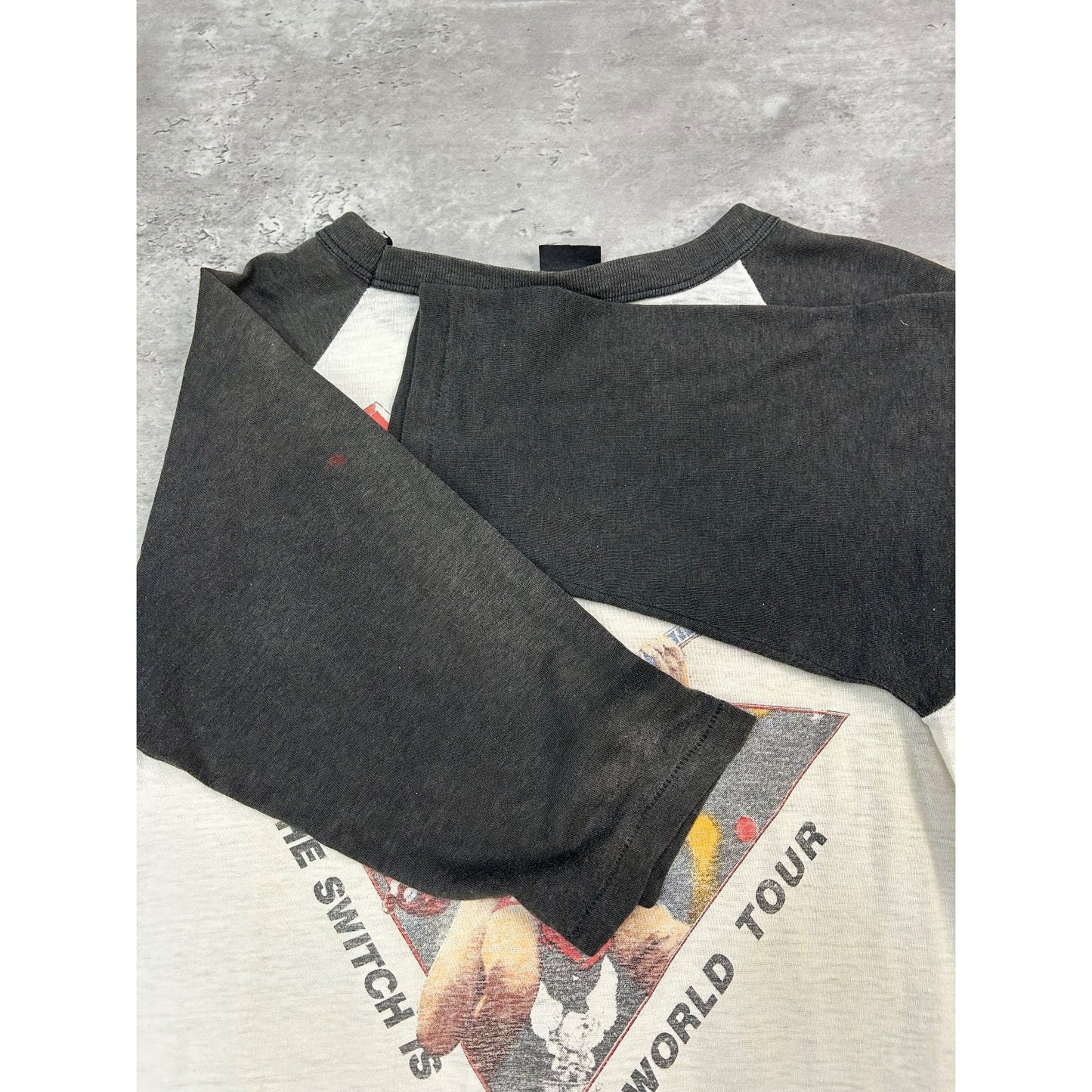 Vintage 1983 ACDC Flick Of The Switch Rock Music Raglan Band T-Shirt Size Small