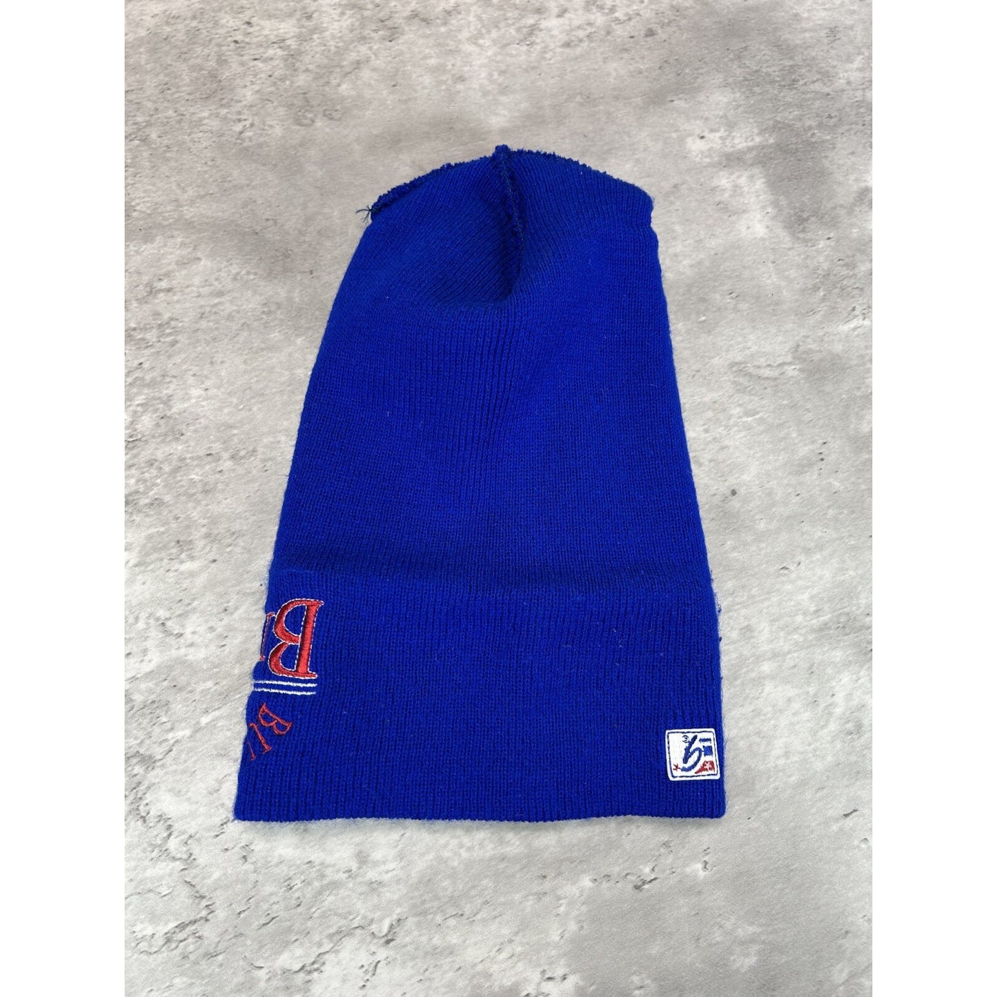 Vintage 90s Buffalo Bills NFL Embroidered Logo Football Beanie Hat OSFA Blue