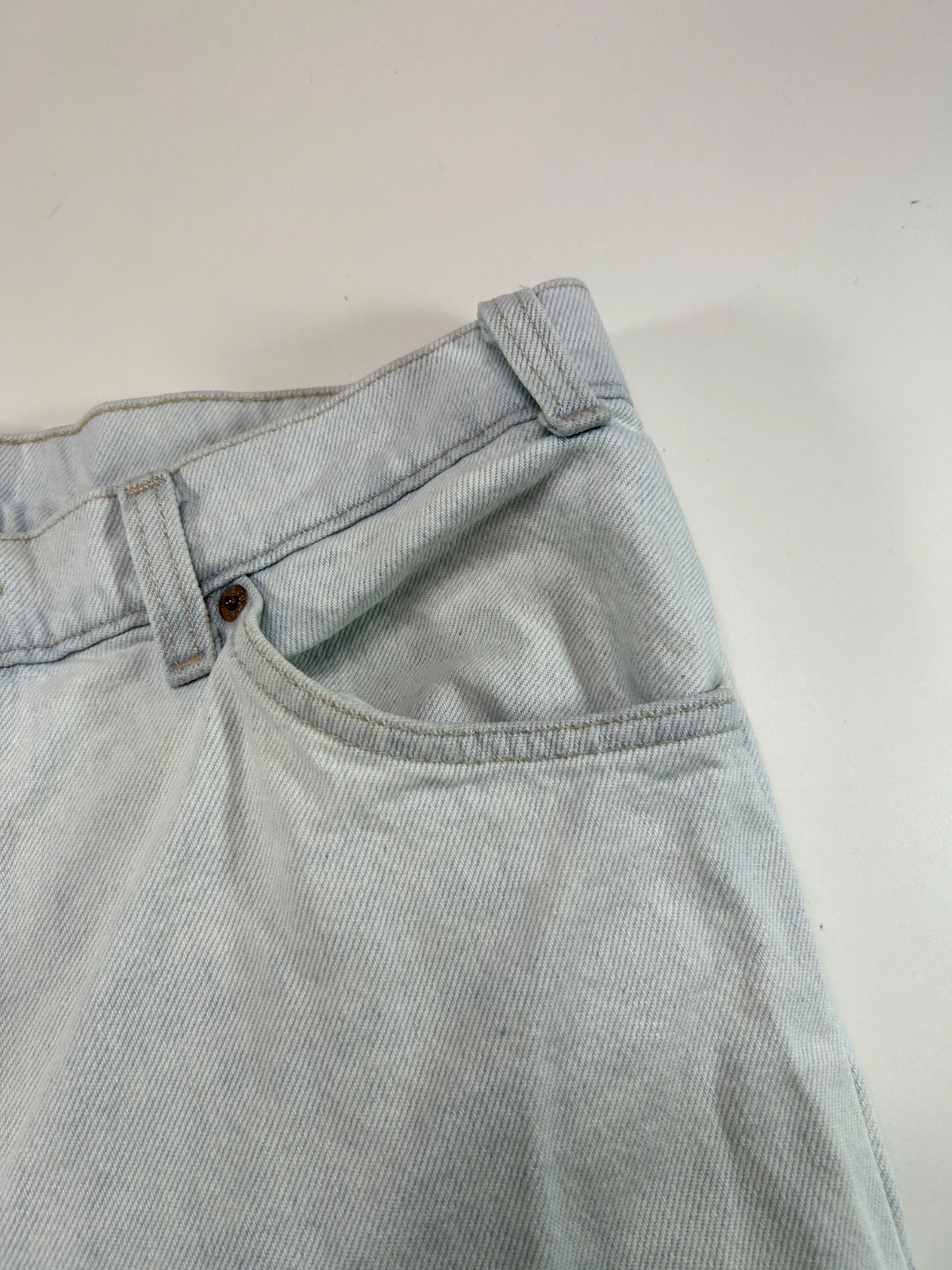 Vintage 80s Levis 550 Orange Tab Light Wash Denim Pants Size 33W