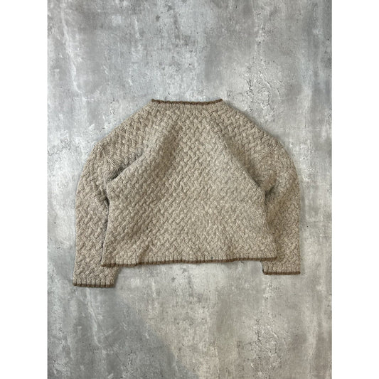 Vintage 80s Eastern Mountain Sport Heavyweight Cable Knit Sweater Size XL