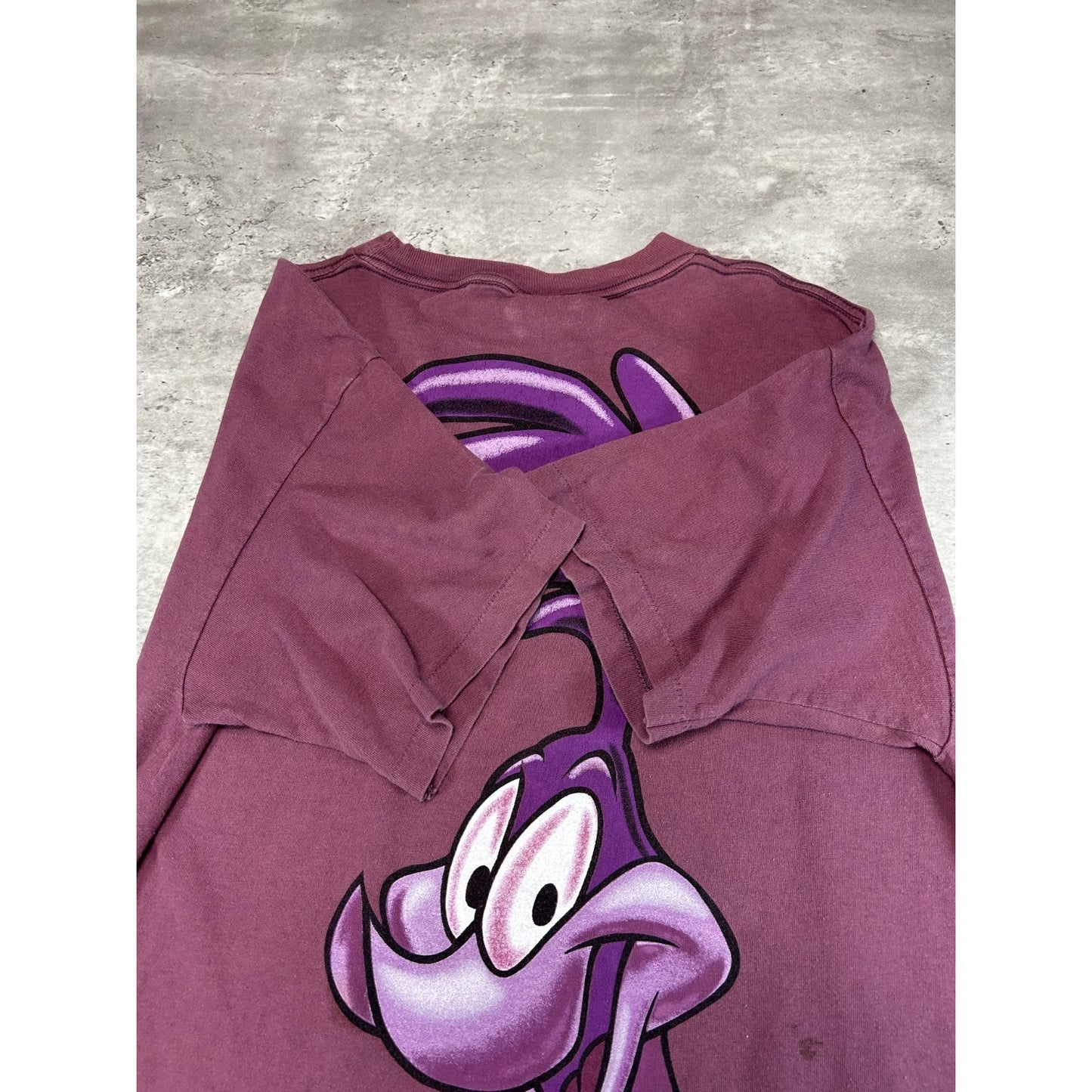 Vintage 90s Looney Tunes Road Runner Spellout Cartoon Graphic T-Shirt Size Large