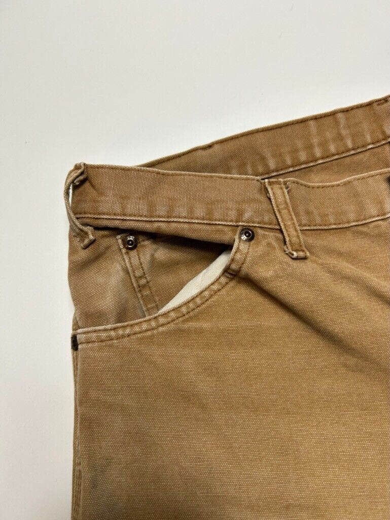 Vintage Dickies Canvas Workwear Carpenter Pants Size 36W Beige