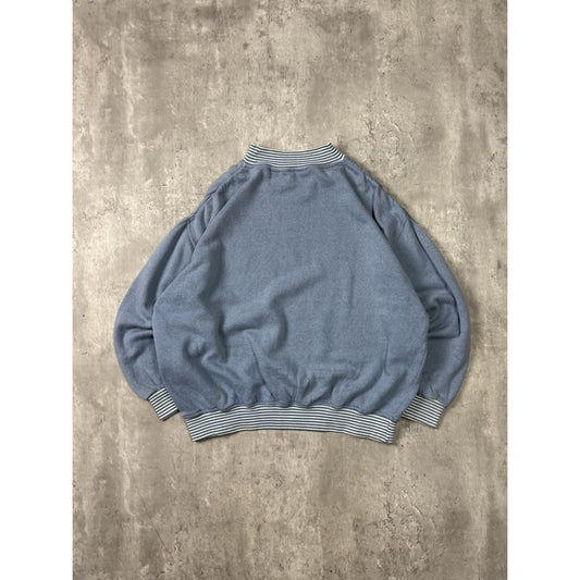 Vintage 90s Kenny Rogers Embroidered Crest Pullover Mockneck Sweatshirt Sz Large