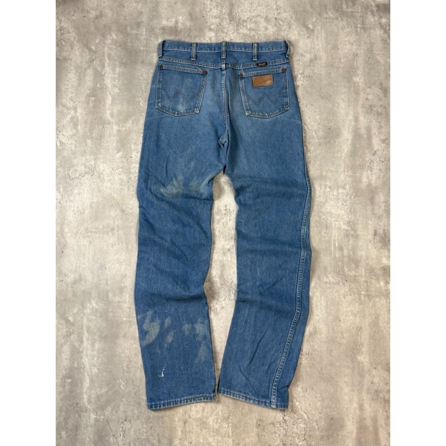 Vintage 70s/80s Wrangler Straight Fit Medium Wash Denim Pants Size 32 Blue