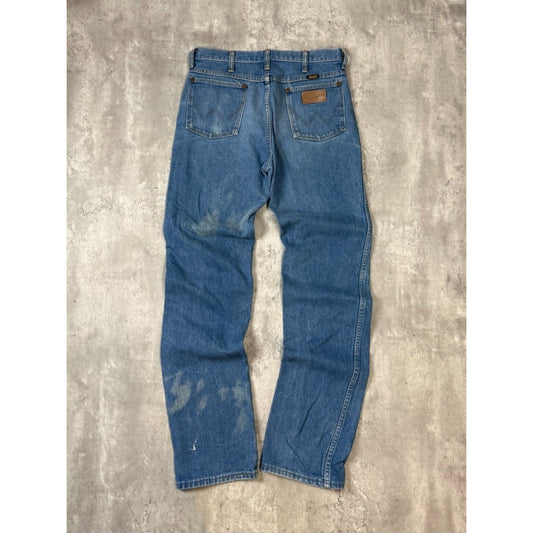 Vintage 70s/80s Wrangler Straight Fit Medium Wash Denim Pants Size 32 Blue