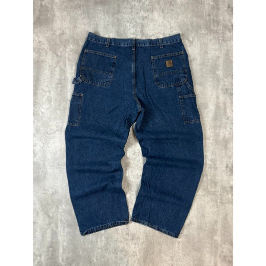 Vintage Carhartt Dark Wash Denim Workwear Carpenter Pants Size 40