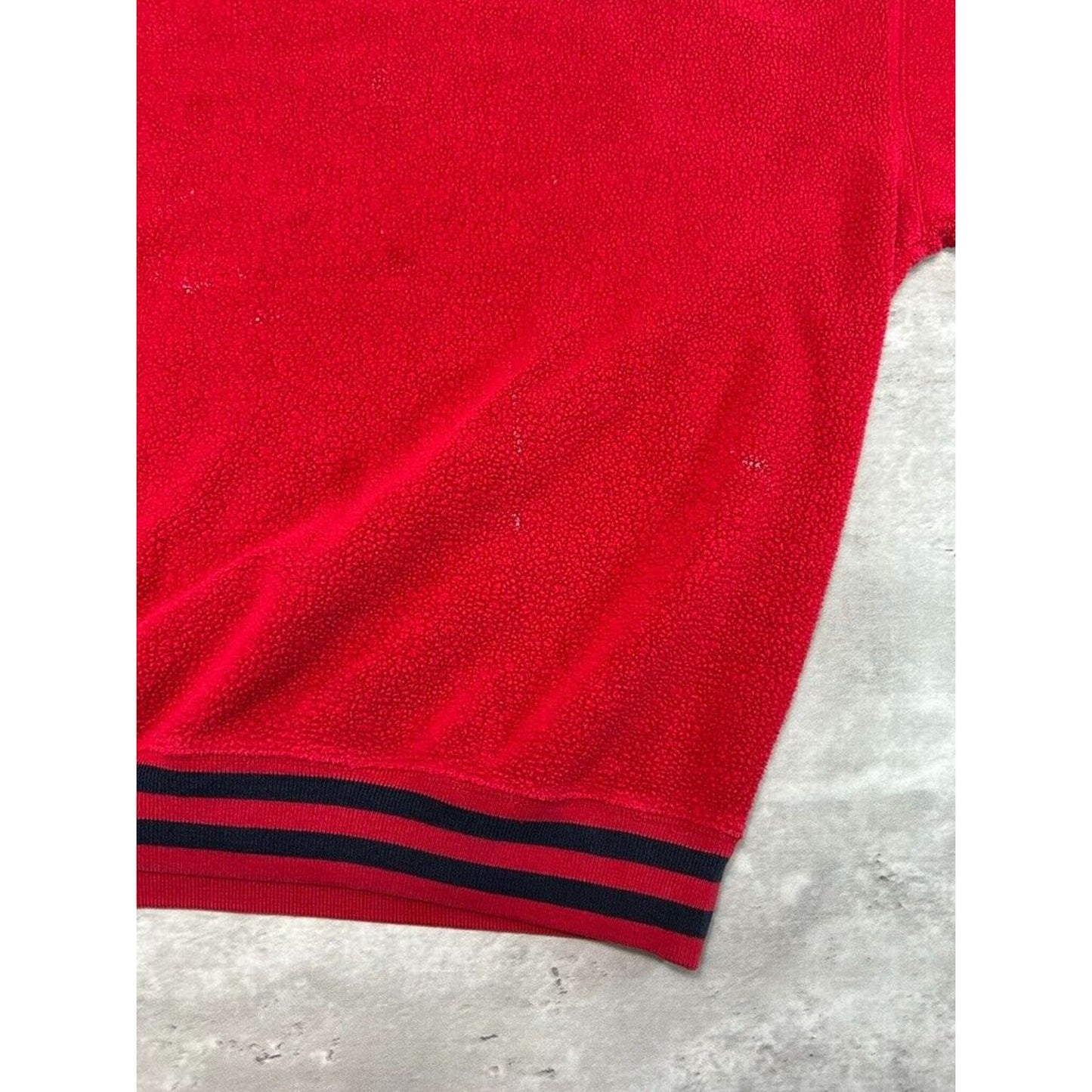 Vintage Chaps Ralph Lauren Embroidered Fleece Crewneck Sweatshirt Size XXL Red