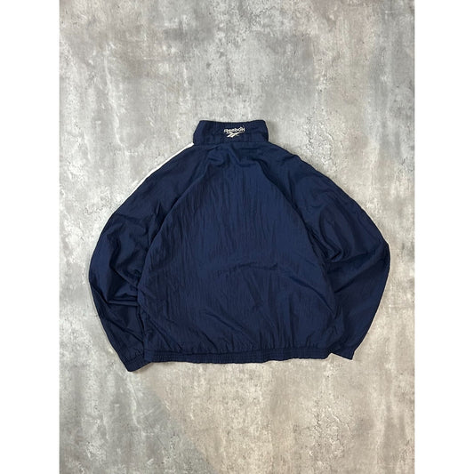Vintage 90s Reebok Embroidered Logo Nylon Windbreaker Jacket Size Medium