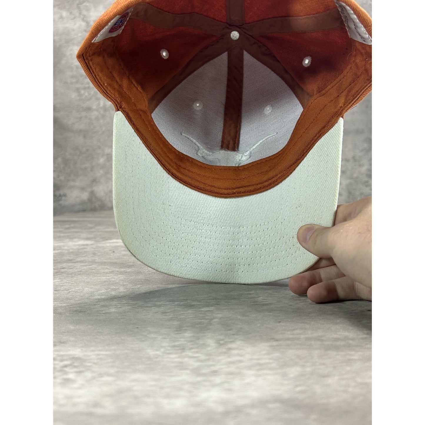 Vintage Texas Longhorns NCAA Embroidered Logo Strapback Hat OSFA Orange