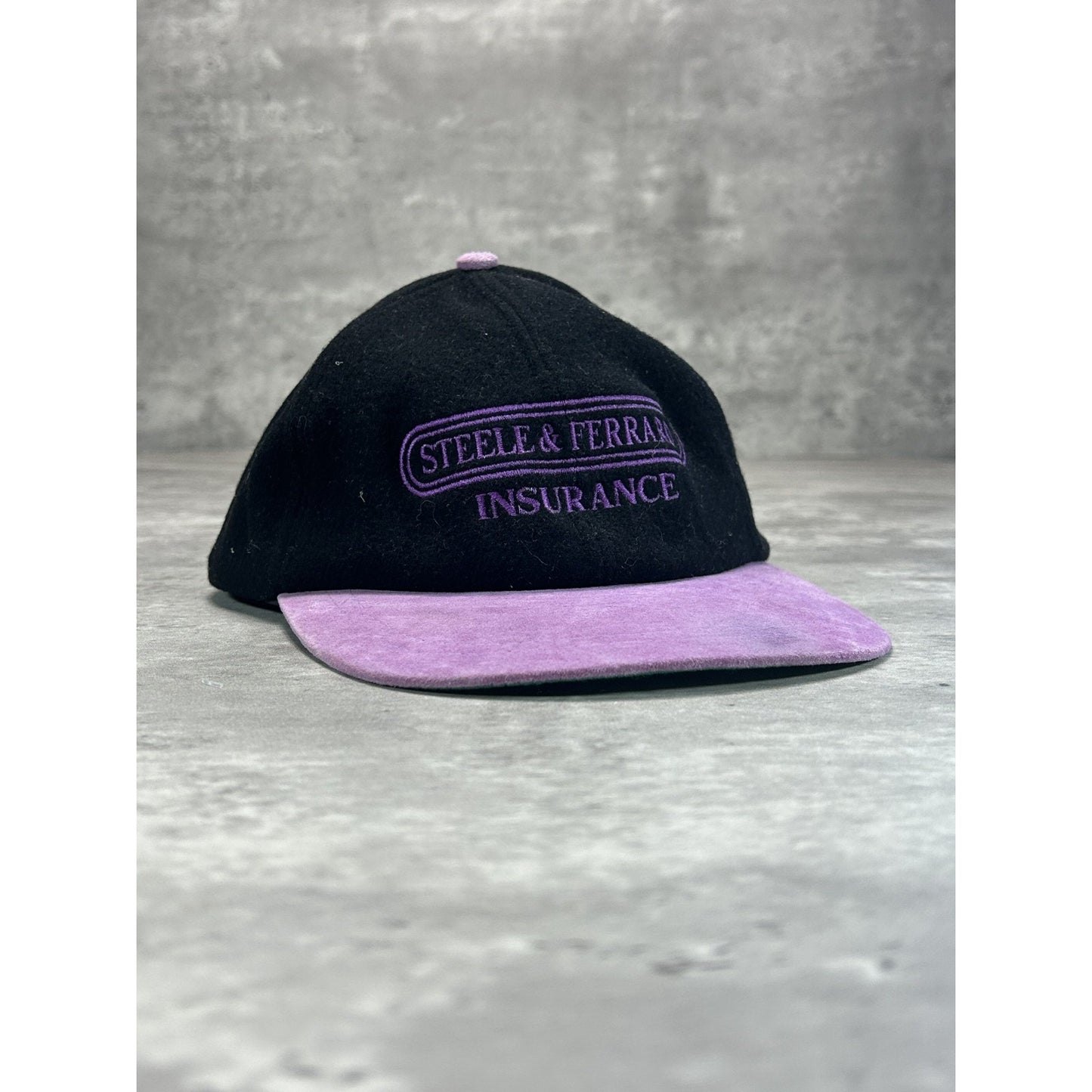Vintage Steele & Ferraro Insurance Embroidered Spellout Strapback Hat OSFA