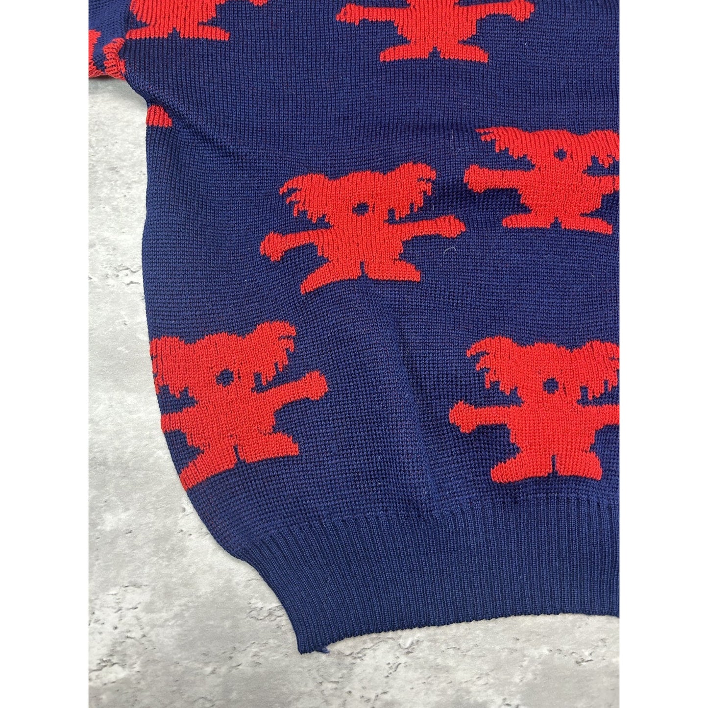 Vintage 90s Everything Australian Koala All Over Print Knit Sweater Size Large