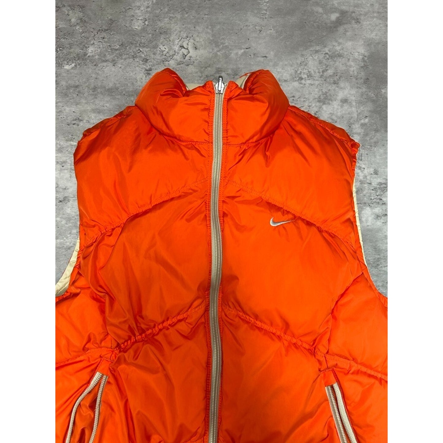 Vintage 2000s Nike Embroidered Swoosh Reversible Puffer Vest Size Small