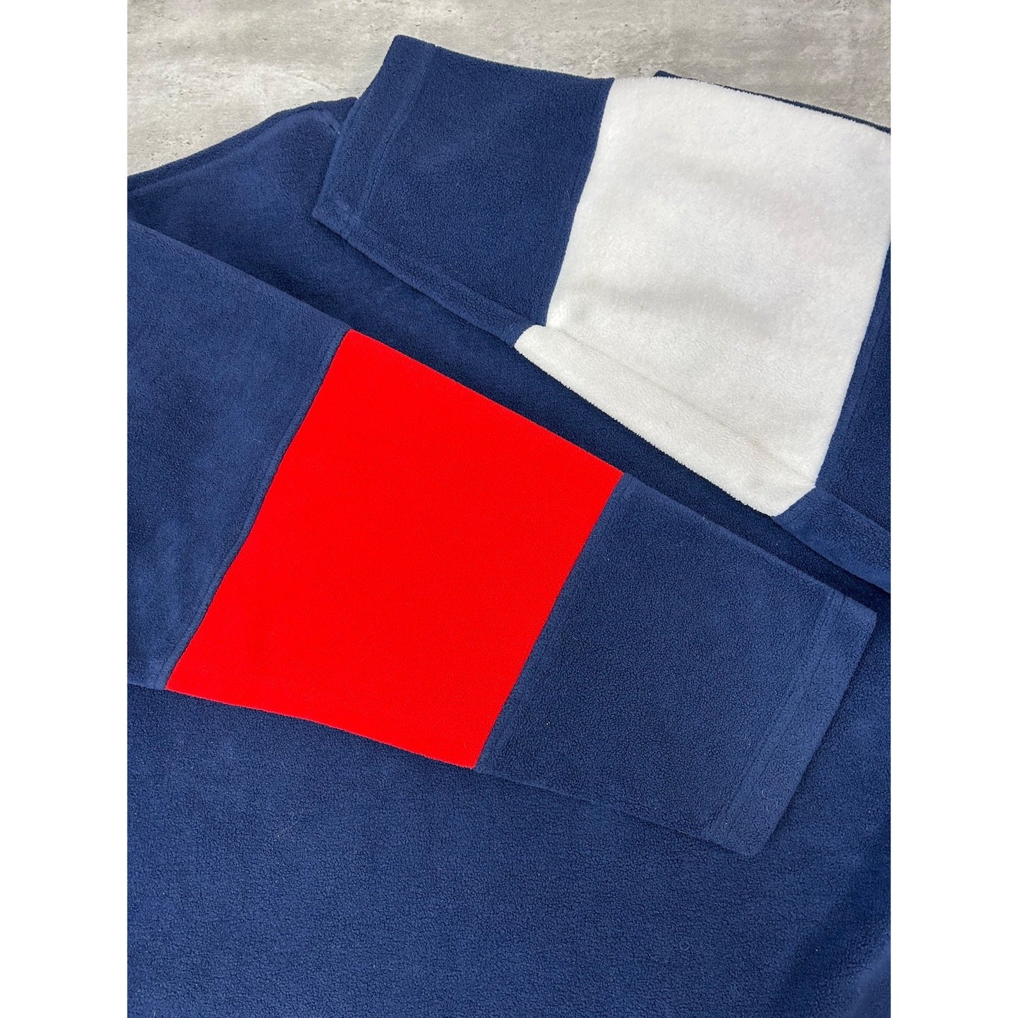 Vintage Tommy Jeans Embroidered Logo Pullover Fleece Sweatshirt Size 2XL