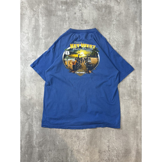 Vintage Harley Davidson Motorcycles Beach Sunset Graphic T-Shirt Size XL