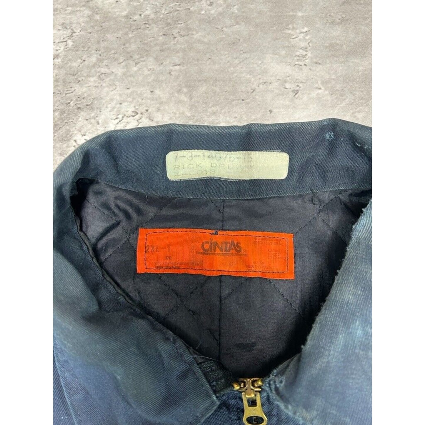 Cintas Quilted Lined Canvas Work Wear Full Zip Detroit Style Jacket Size XXL