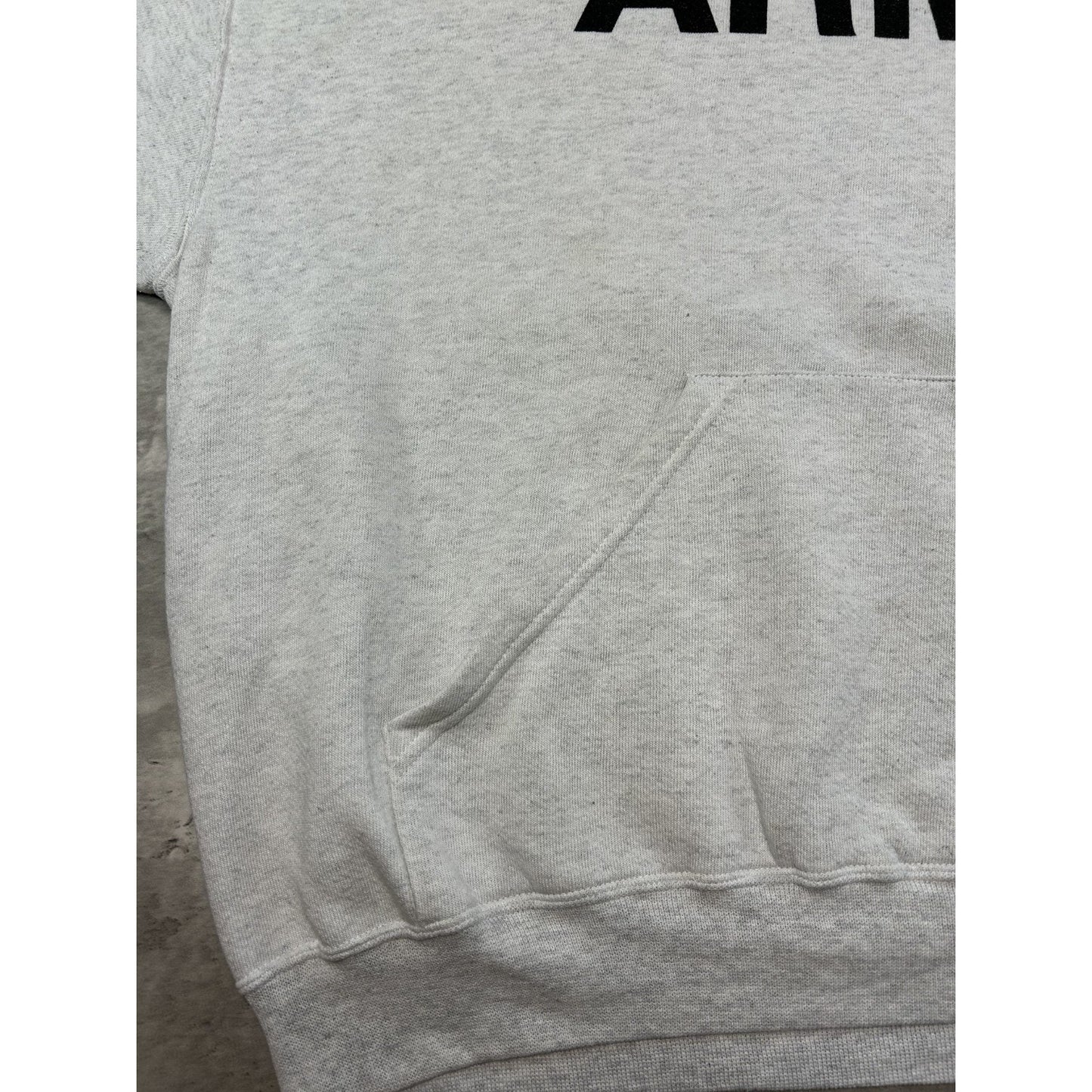 Vintage 90s US Army Graphic Spellout Pullover Hooded Sweatshirt Size XL Gray