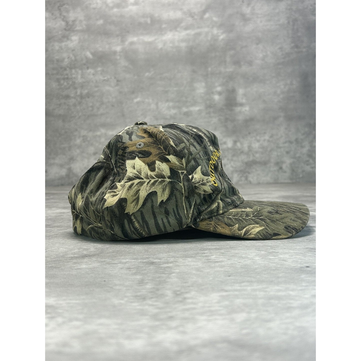 Vintage Outdoor Sportsmen Embroidered Turkey Camo Hunting Snapback Hat OSFA