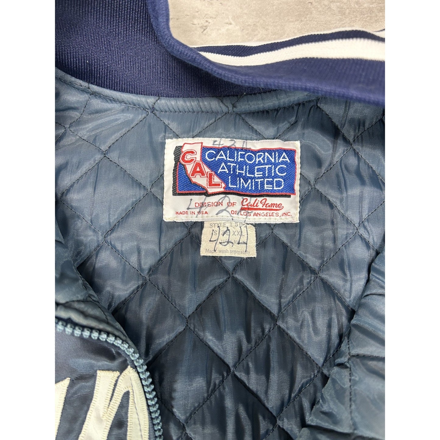Vintage 90s New York Yankees MLB Embroidered Spellout Satin Bomber Jacket Sz XXL