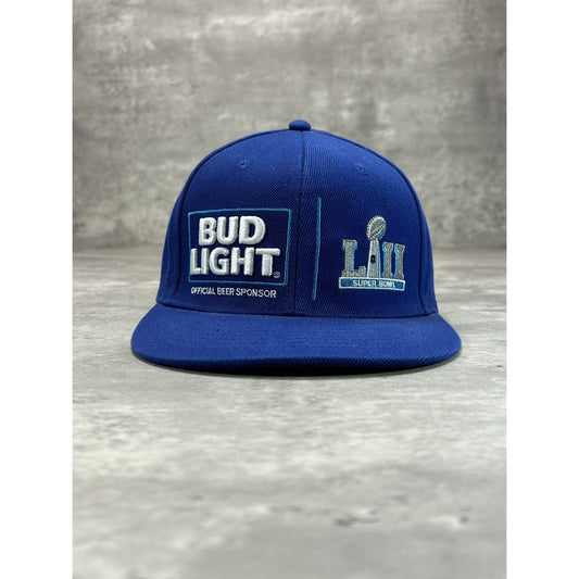 Super Bowl LII NFL Bud Lite Embroidered Logo Football Snapback Hat OSFA