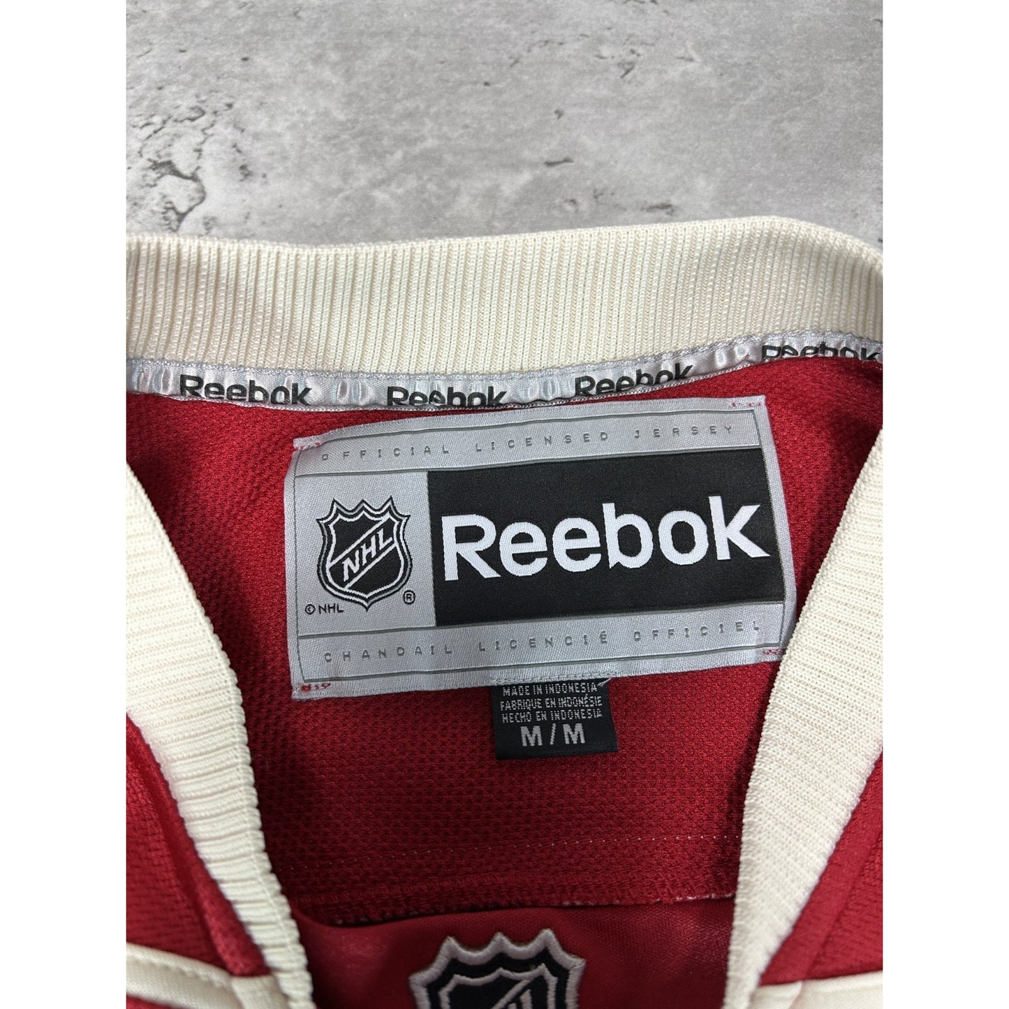 Eric Staahl #12 Minnesoa Wild Embroidered Patch Reebok Hockey Jersey Size Medium