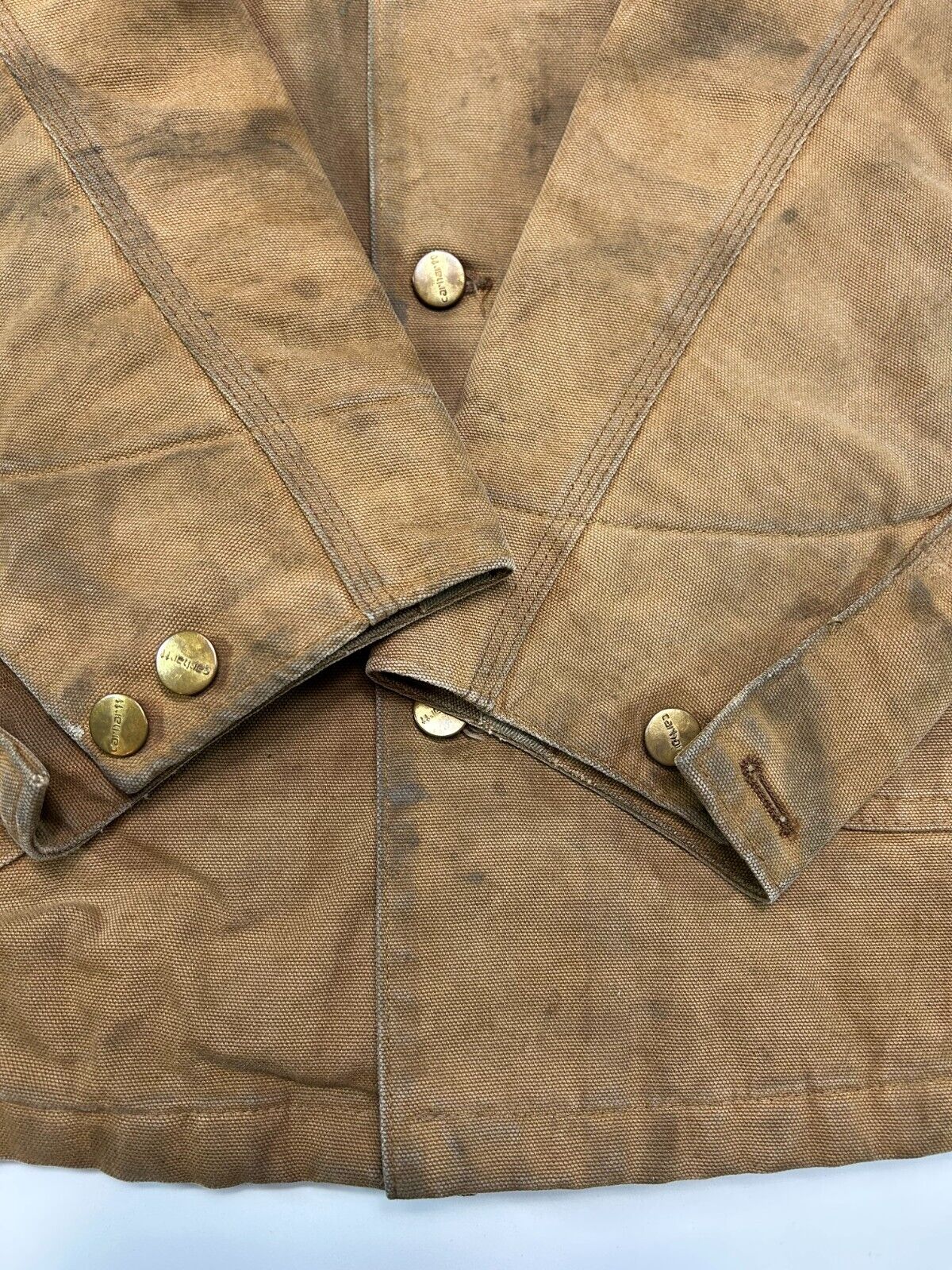 Vintage 80s/90s Carhartt Quilted Lined Canvas Workwear Chore Jacket Size XL