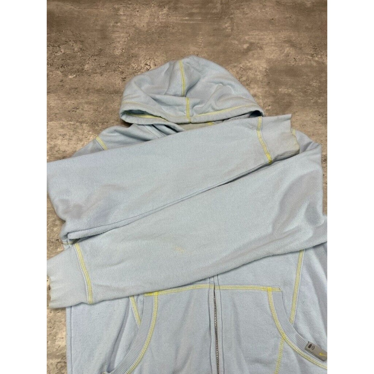 Vintage Womens Nike Embroidered Swoosh Two Tone Hooded Full Zip Sweatshirt Size Large