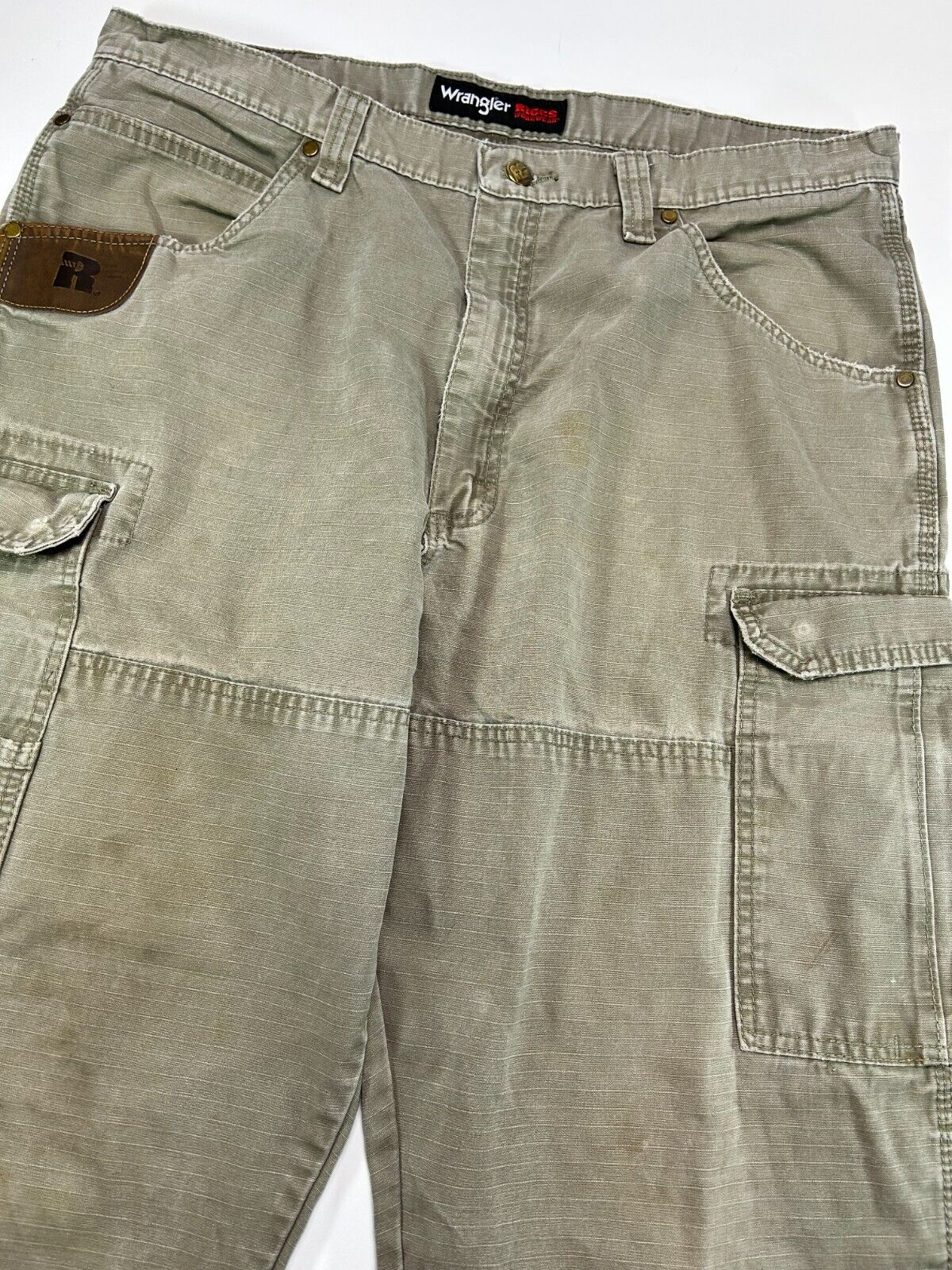 Vintage Wrangler Riggs Ripstop Canvas Workwear Cargo Pants Size 38W