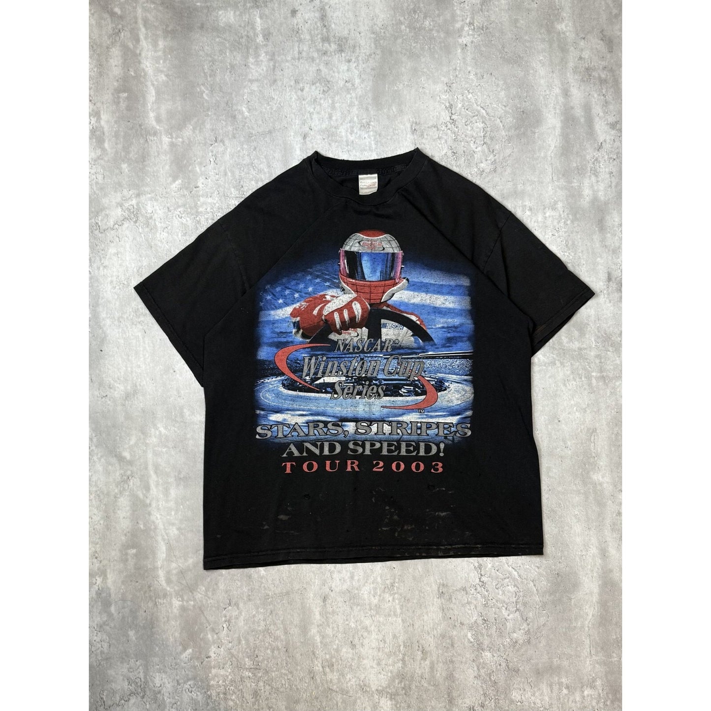 Vintage 2003 Nascar Winston Cup Stars Stripes And Speed Tour T-Shirt Size XL